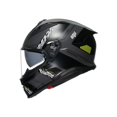 Agv K7 Kyber Matt Grey Yellow Fluo Kapalı Kask