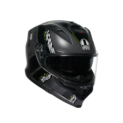 Agv K7 Kyber Matt Grey Yellow Fluo Kapalı Kask