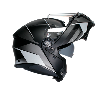 Agv Perception Matt Black Silver Çene Açılır Kask