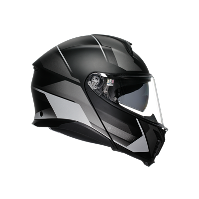 Agv Perception Matt Black Silver Çene Açılır Kask