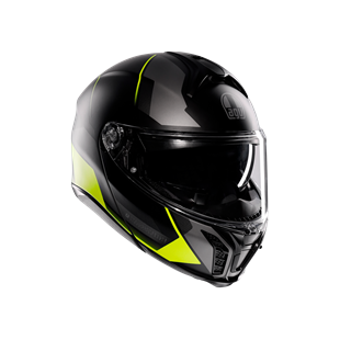 Agv Tourmodular MLT Perception Matt Blk Yellow Fluo Çene Açılır Kask