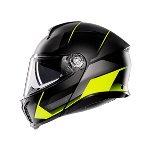 Agv Tourmodular MLT Perception Matt Blk Yellow Fluo Çene Açılır Kask
