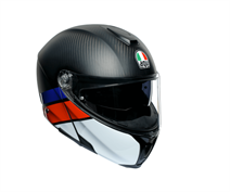 Agv Sportmodular Multi PLK Layer Carbon Kırmızı Mavi Çene Açılır Kask