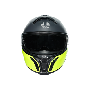 Agv Tourmodular Multi Balanca Matt Black Yellow Çene Açılır Kask
