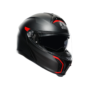 Agv Tourmodular Frequency Matt Gun Metal Red Çene Açılır Kask