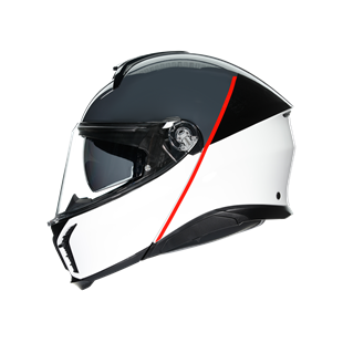 Agv Tourmodular Mlt Balance White Grey Red Çene Açılır Kask