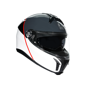 Agv Tourmodular Mlt Balance White Grey Red Çene Açılır Kask