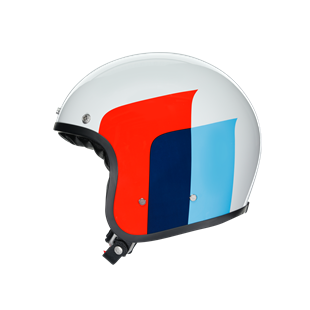 Agv X70 Multi Vela White Red Blue Açık Kask 