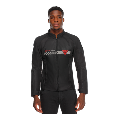 Dainese Herosphere Black White Stripes Red Air Tekstil Mont