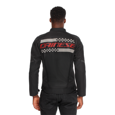 Dainese Herosphere Black White Stripes Red Air Tekstil Mont