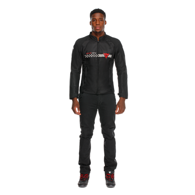 Dainese Herosphere Black White Stripes Red Air Tekstil Mont