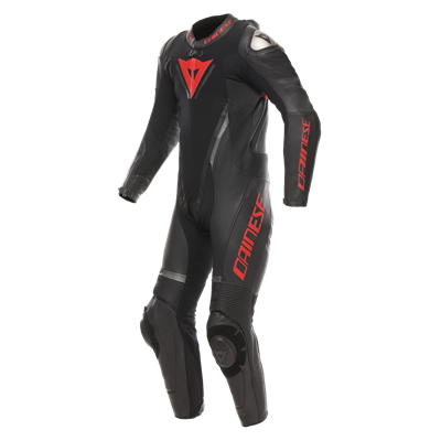 Dainese Demon Sprint Perf 1PC Leather Suit Black Black Red Lava Tek Parça Tulum