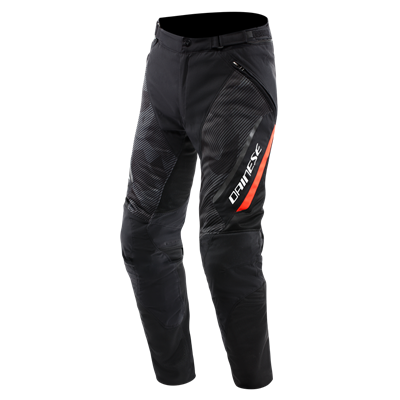 Dainese Drake 2 Super Air Black Ant Red Fluo Tekstil Pantolon
