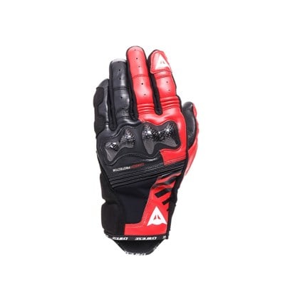 Dainese Reacto Carbon Black Red Lava Short Deri Eldiven
