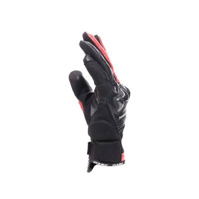 Dainese Reacto Carbon Black Red Lava Short Deri Eldiven