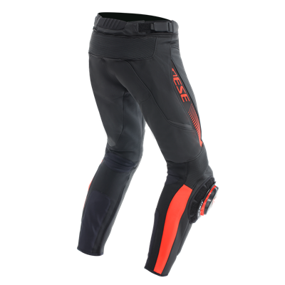 Dainese SuperSpeed Black Red Fluo Deri Pantolon