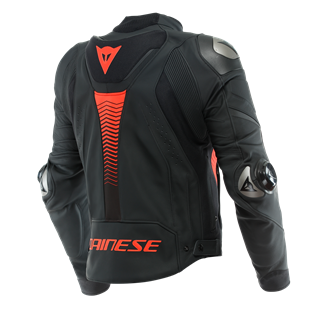 Dainese Super Speed 4 Black Matt Fluo Red Deri Ceket