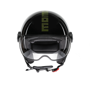 Momodesign Fgrt Classic Stripes Blk Yellow Fluo Açık Kask