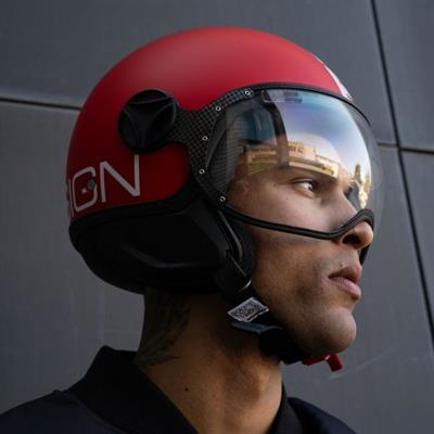 Momodesign Fgtr Classic Candy Matt Red White Açık Kask