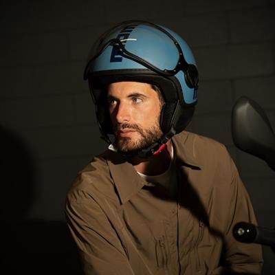 Momodesign Fgtr Classic Matt Dusty Blue Açık Kask