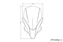 Puig 20619H Yamaha Mt-07 2021 Tur Camı - Füme