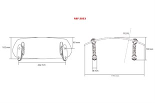 Puig 5853H Multi Adjıustable 325x102MM Tracer 9 GT Smoke Cam Uzatma 