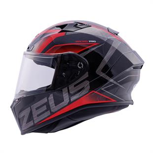 Zeus ZS-826 Pearl Black Red  BK3 Kapalı Kask (Pinlock Dahil)