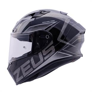 Zeus ZS-826 Pearl Black Silver BK3 Kapalı Kask (Pinlock Dahil)
