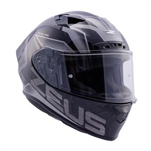 Zeus ZS-826 Pearl Black Silver BK3 Kapalı Kask (Pinlock Dahil)