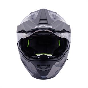 Zeus ZS-913 BF6 Matt Black Grey Black Silver Kapalı Kask