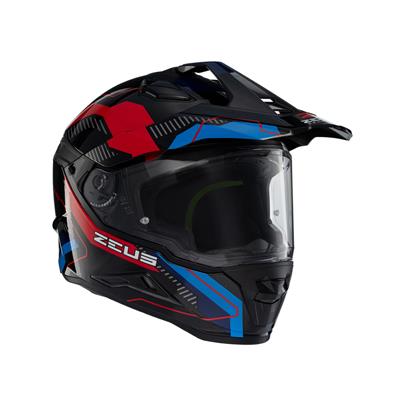 Zeus ZS-913 BK19P Black Red Blue Kapalı Kask