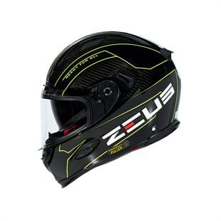 Zeus ZS-1800B Gloss Carbon AM8 Fluo Yellow Kapalı Kask 