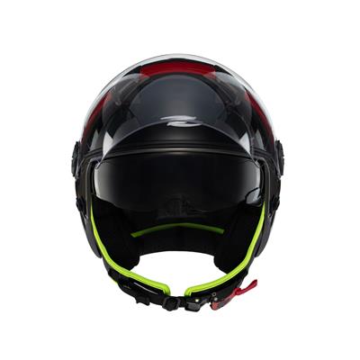 Zeus ZS-213 AX5 Black Red Grey Açık Kask
