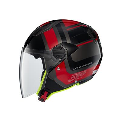 Zeus ZS-213 AX5 Black Red Grey Açık Kask