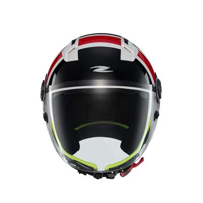 Zeus ZS-213 AX5 White Black Red Açık Kask