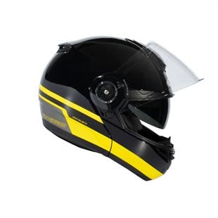 Zeus ZS-3050 BE6 Black Yellow Çene Açılır Kask  