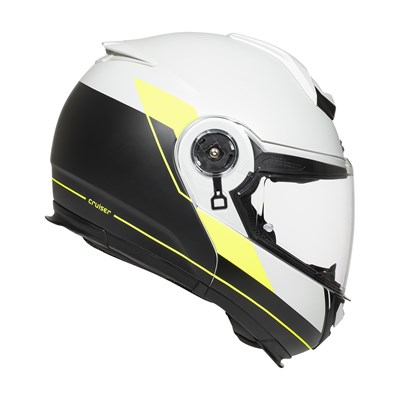 Zeus ZS-3050DA BE7 Matt Pearl White Fluor Yellow Çene Açılır Kask