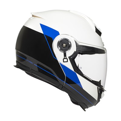 Zeus ZS-3050DA BE7 Pearl White Blue Çene Açılır Kask