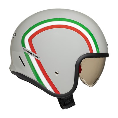 Zeus ZS-389 E20 Cool Gray İtalian Color Scheme Açık Kask