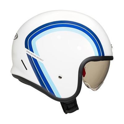 Zeus ZS-389 E20 White Blue Açık Kask