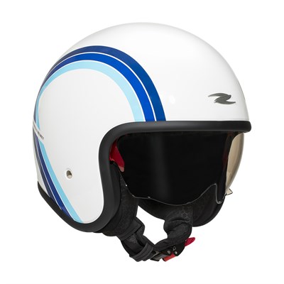 Zeus ZS-389 E20 White Blue Açık Kask