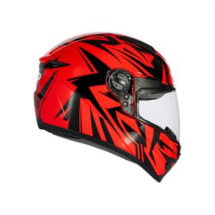 Zeus ZS-811A AL-34 Red Black Kapalı Kask