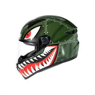Zeus ZS-811A AL38 Green Silver Kapalı Kask 