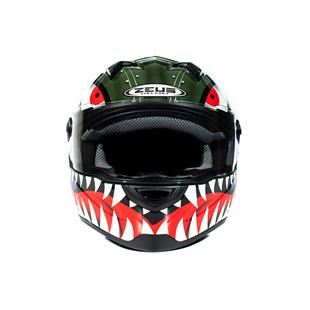 Zeus ZS-811A AL38 Green Silver Kapalı Kask 