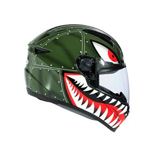 Zeus ZS-811A AL38 Green Silver Kapalı Kask 