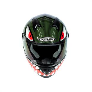 Zeus ZS-811A AL38 Green Silver Kapalı Kask 