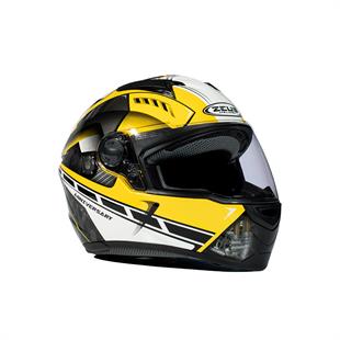 Zeus ZS-811A AL41 Yellow White Kapalı Kask