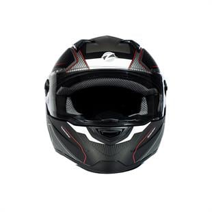 Zeus ZS-811A AL6 Matt Black White Red Kapalı Kask