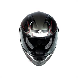 Zeus ZS-811A AL6 Matt Black White Red Kapalı Kask