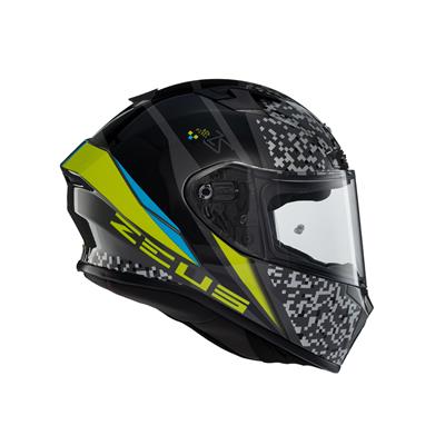 Zeus ZS-826 BK23 Yellow Kapalı Kask (Pinlock Dahil)